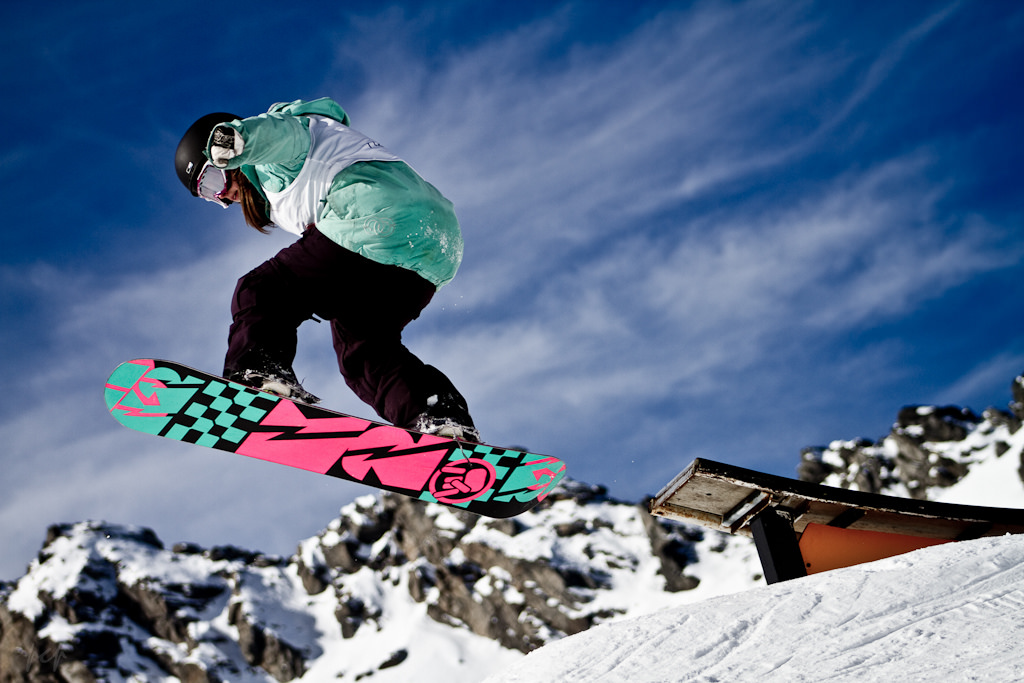 Youth Snowboard and Ski freestyle competition at The Remarkables, New Zealand